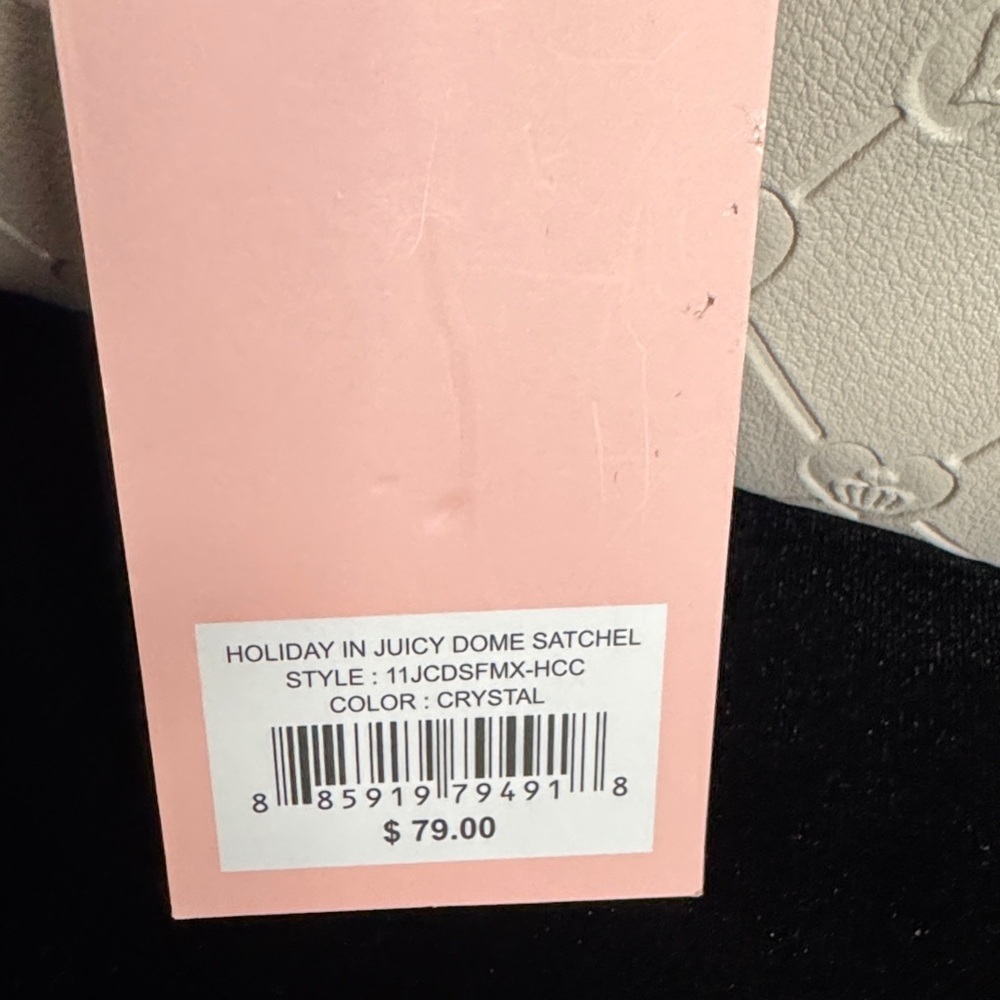 Juicy Couture Exclusive Beige Satchel with Red Heart and Bear Charm - Picture 5 of 13
